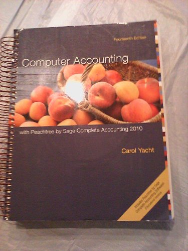 Imagen de archivo de Computer Accounting With Peachtree Complete 2010, Release 17.0 a la venta por HPB-Red