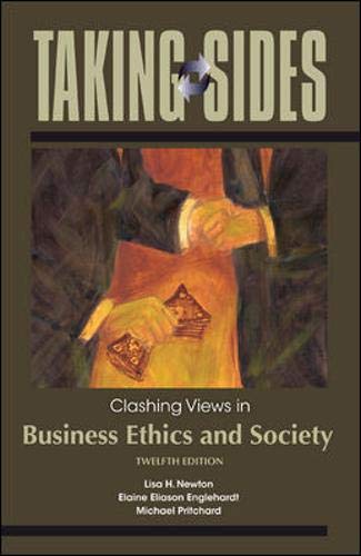Imagen de archivo de Taking Sides: Clashing Views in Business Ethics and Society a la venta por HPB-Red