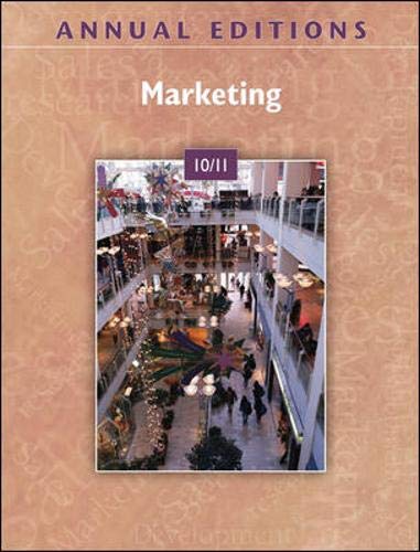 Beispielbild fr Annual Editions: Marketing 10/11 zum Verkauf von Better World Books