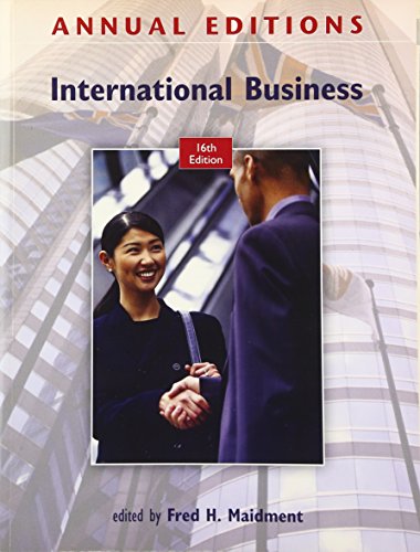 Stock image for Annual Editions: International Business, 16/e for sale by HPB-Red