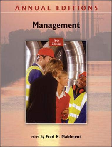 Imagen de archivo de "Annual Editions: Management, 16/e" a la venta por Hawking Books