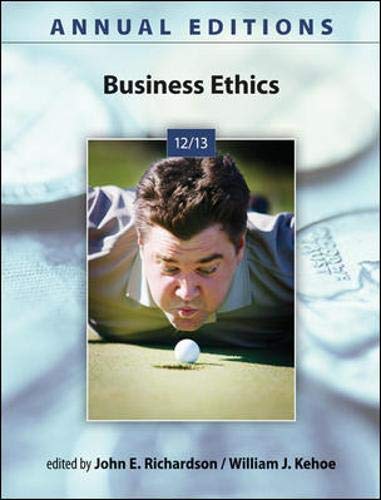 Beispielbild fr Business Ethics 12/13 zum Verkauf von Better World Books: West