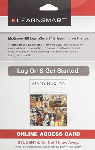 9780073529066: Learnsmart Access Card for Many Europes: Choice and Chance in Western Civilization