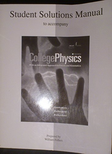 Imagen de archivo de Student Solutions Manual to Accompany College Physics a la venta por Better World Books
