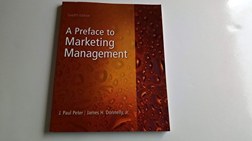 Beispielbild fr Preface to Marketing Management zum Verkauf von Better World Books