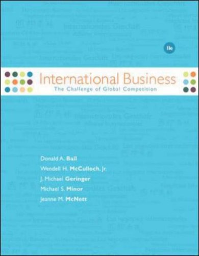 Imagen de archivo de International Business: The Challenge of Global Competition a la venta por HPB-Red