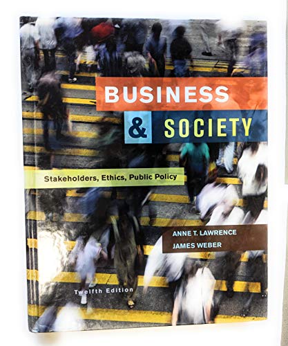 Beispielbild fr Business and Society : Stakeholders, Ethics, Public Policy zum Verkauf von Better World Books