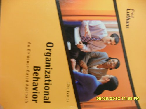 Imagen de archivo de Organizational Behavior: An Evidence-Based Approach a la venta por ThriftBooks-Atlanta