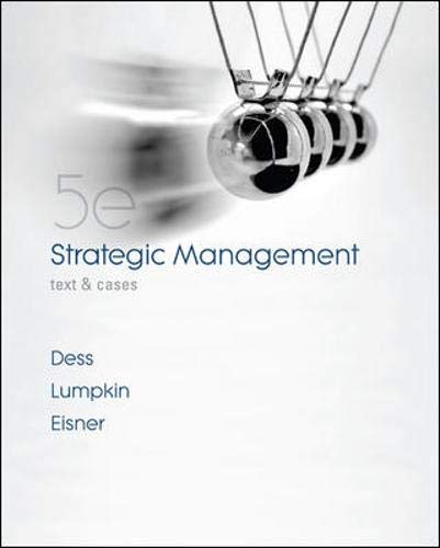 Imagen de archivo de Strategic Management: Text and Cases a la venta por ThriftBooks-Dallas