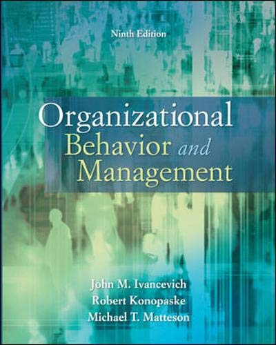 9780073530505: Organizational Behavior and Management