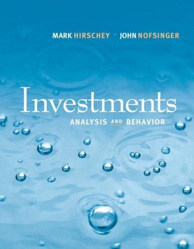 9780073530642: Investments: Analysis and Behavior (The Mcgraw-Hill/Irwin Series in Finance, Insurance and Real Estate)