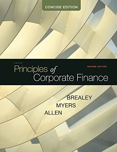 Beispielbild fr Principles of Corporate Finance, Concise (McGraw-Hill/Irwin Series in Finance, Insurance and Real Estate (Hardcover)) zum Verkauf von BooksRun