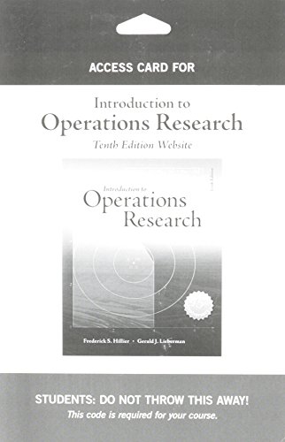 Beispielbild fr Access Card for Introduction to Operations Research zum Verkauf von Bulrushed Books