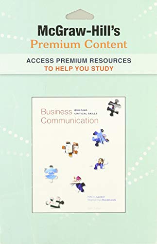 Imagen de archivo de Premium Content Card t/a Business Communication: Buildling Critical Skills a la venta por BookHolders
