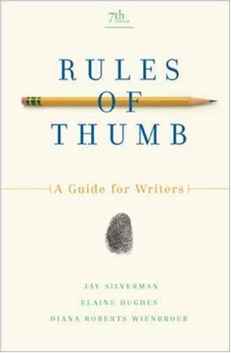 Beispielbild fr Rules of Thumb: A Guide for Writers zum Verkauf von ThriftBooks-Atlanta