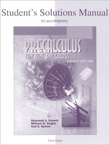 9780073655826: Student's Solutions Manual t/a Precalculus Functions and Graphs