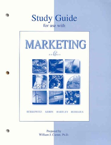 Imagen de archivo de Study Guide to accompany Marketing a la venta por SecondSale