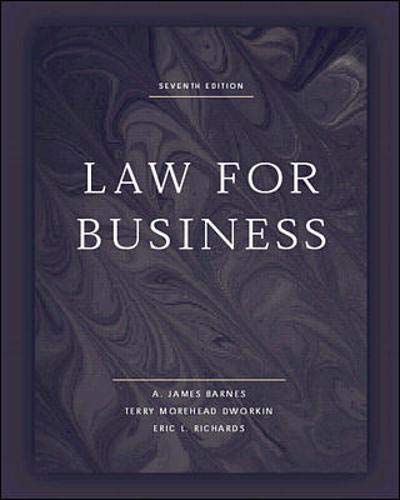 Beispielbild fr Law for Business - Not Available Individually - Use428600 zum Verkauf von HPB-Red