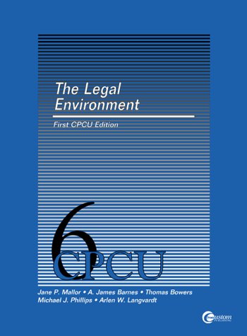 The Legal Environment of Risk Management and Insurance (9780074378731) by Jane P Mallor; Barnes; Bowers; Phillips; Langvardt