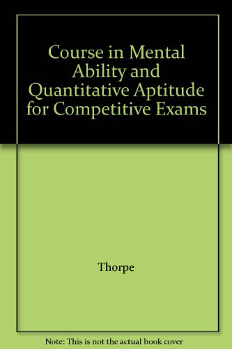 Stock image for Course in Mental Ability and Quantitative Aptitude for Competitive Exams for sale by HPB-Red
