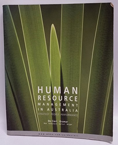 9780074705896: Human Resource Management In Australia: Strategy, People, Performance