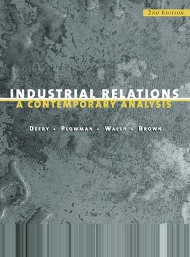 Stock image for Industrial Relations: A Contemporary Analysis for sale by Great Southern Books