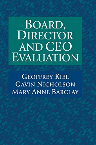 Stock image for Board, Director and CEO Evaluation (Australia Professional Business General Reference) for sale by GF Books, Inc.