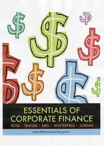 Beispielbild fr Essentials of Corporate Finance : Australian and New Zealand Edition zum Verkauf von Better World Books