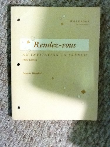 Stock image for Workbook to accompany Rendez-vous: An invitation to French for sale by Hawking Books