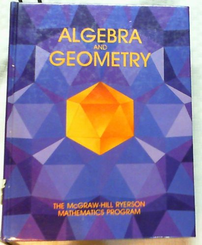 Stock image for Algebra and Geometry for sale by Better World Books