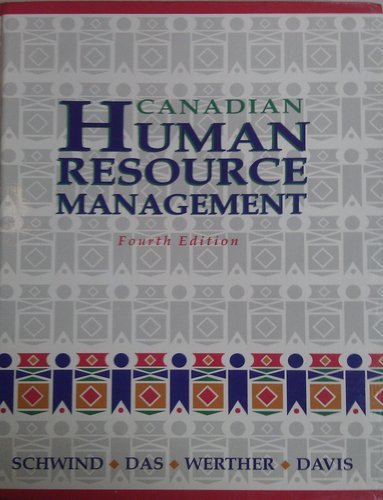 9780075515746: Canadian Human Resource Management Fourth Edition