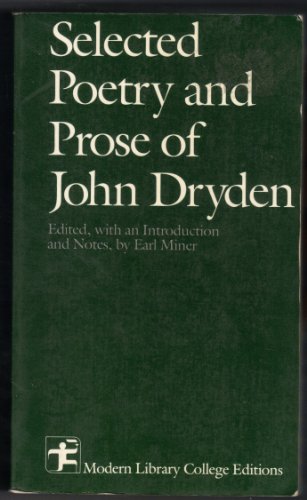 Beispielbild fr Selected Writings of Dryden zum Verkauf von Wonder Book