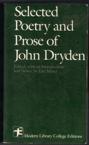 9780075535539: Selected Poetry and Prose of John Dryden