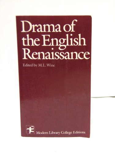 Beispielbild fr Drama of the English Renaissance zum Verkauf von 2Vbooks