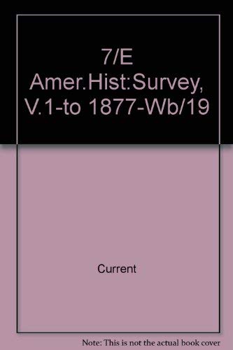 Beispielbild fr American History Vol. 1 : A Survey zum Verkauf von Better World Books