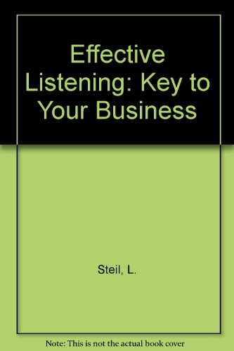 Imagen de archivo de Effective Listening: Key to Your Success a la venta por ThriftBooks-Atlanta