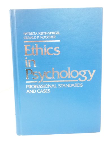 Stock image for ETHICS IN PSYCHOLOGY: Professional Standards and Cases for sale by Russ States
