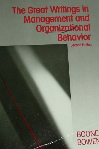 9780075550303: Great Writings in Management and Organizational Behavior