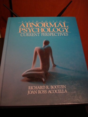 9780075551478: Abnormal Psychology: Current Perspectives