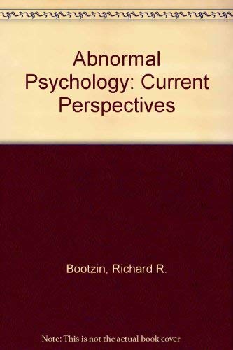 Abnormal Psychology: Text and Casebook (9780075561743) by Bootzin, Richard R.; Acocella, Joan Ross