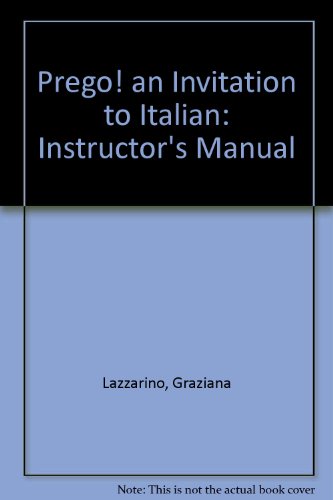 9780075574323: Prego! an Invitation to Italian