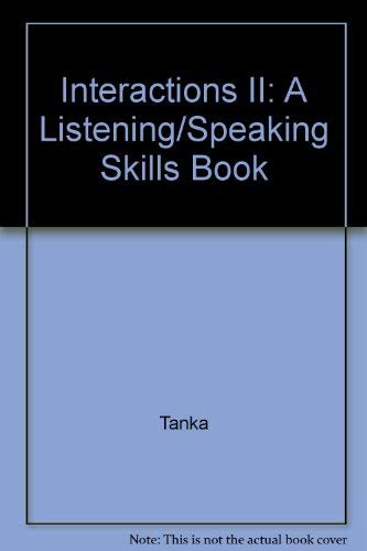 Beispielbild fr Interactions II: A Listening/Speaking Skills Book zum Verkauf von SecondSale