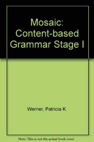 Beispielbild fr Mosaic I: A Content-Based Grammar zum Verkauf von Anderson Book