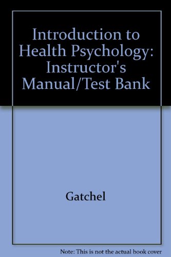 9780075577034: Introduction to Health Psychology: Instructor's Manual/Test Bank
