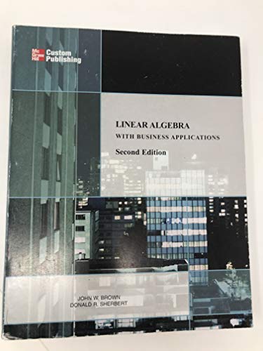 Imagen de archivo de Complete Problem Solving U. Man. Linear Algebra and Business a la venta por Better World Books