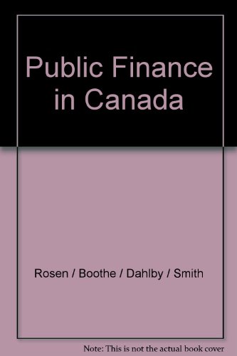 Beispielbild fr Public Finances : Canadian Edition zum Verkauf von Better World Books