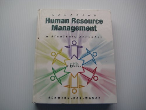 Beispielbild fr Canadian Human Resource Management zum Verkauf von Better World Books