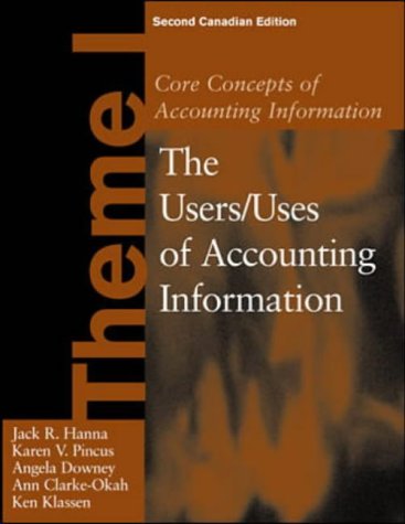 Core Concepts of Accounting Information, Theme 1 (9780075609629) by Hanna; Pincus