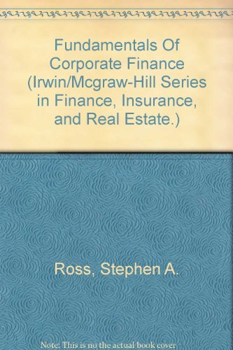 9780075612735: Fundamentals Of Corporate Finance (IRWIN/MCGRAW-HILL SERIES IN FINANCE, INSURANCE, AND REAL ESTATE.)