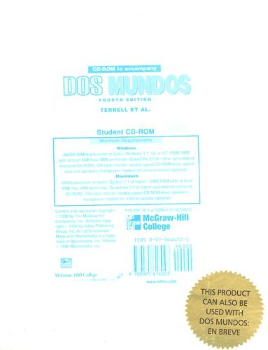 DOS Mundos (9780075616023) by Terrell, Tracy D.; Munoz, Elias Miguel; Andrade, Magdalena; Egasse, Jeanne